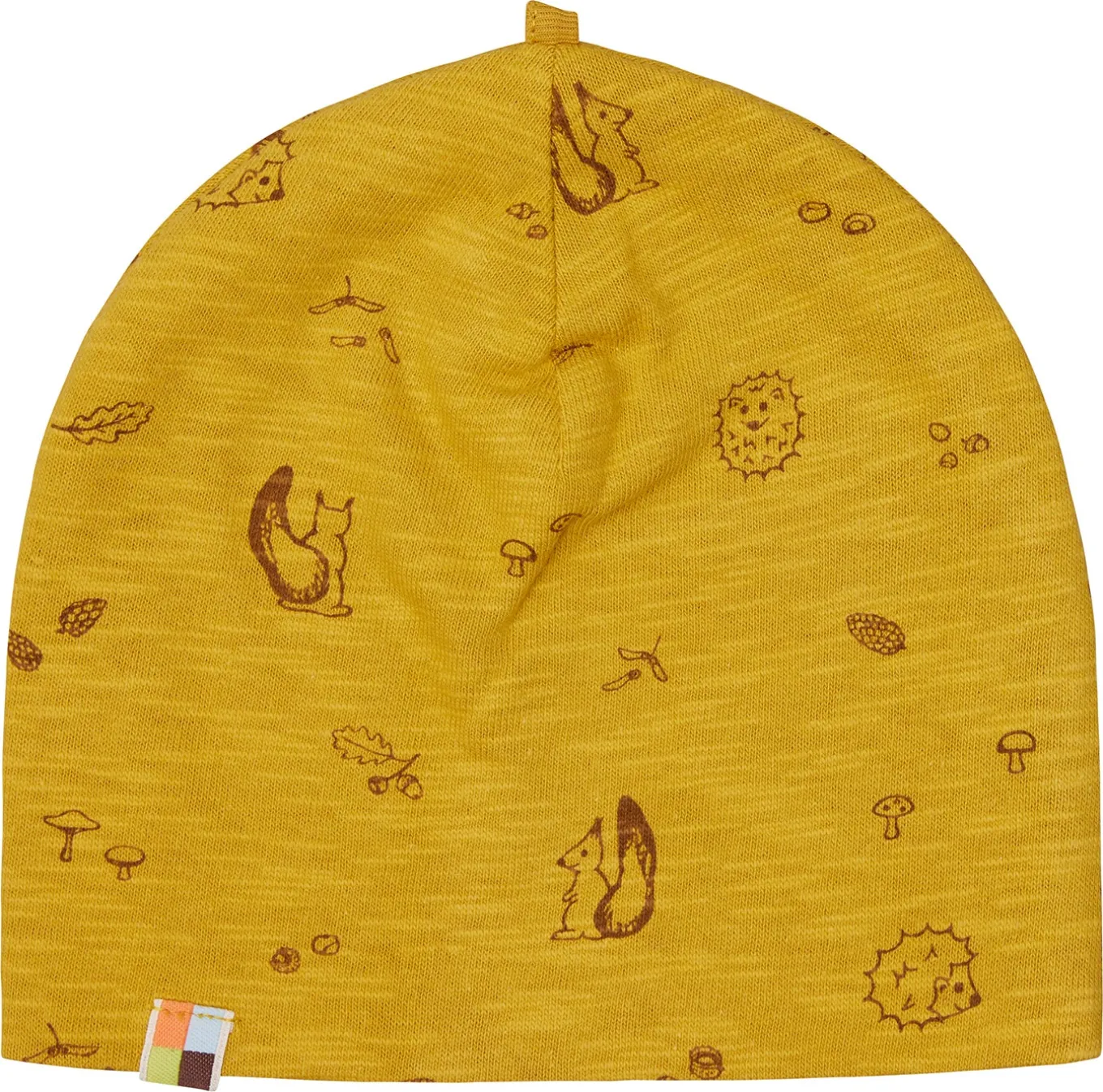Beanie aus Slub Jersey mit Druck