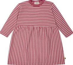 Kleid langarm gestreift mit Rippe