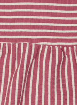 Kleid langarm gestreift mit Rippe