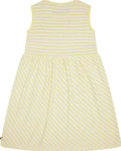 Kleid Streifen mit Leinen