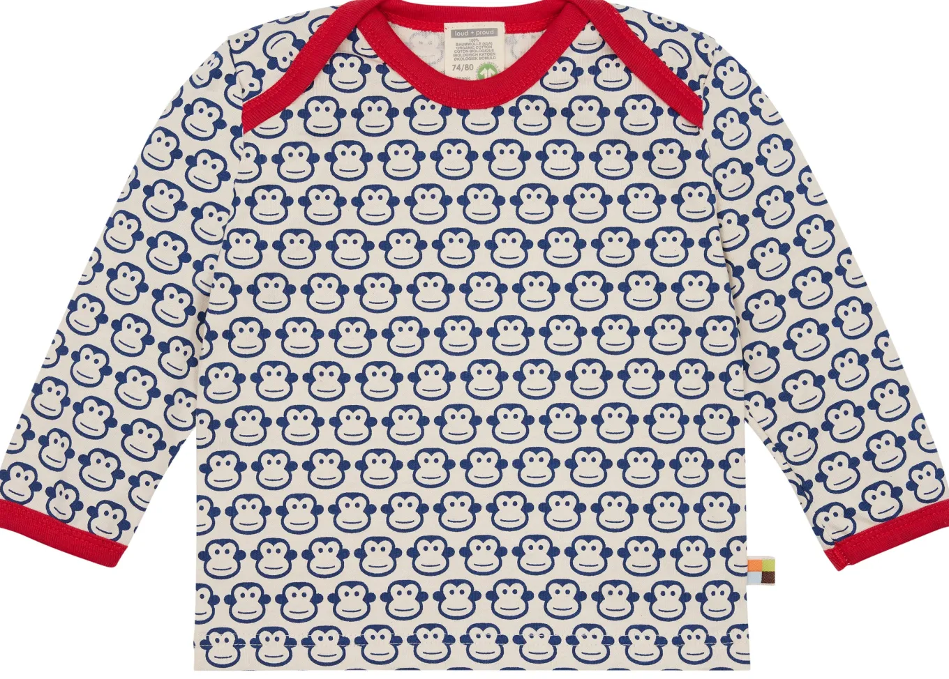Shirt Langarm mit Druck Affen