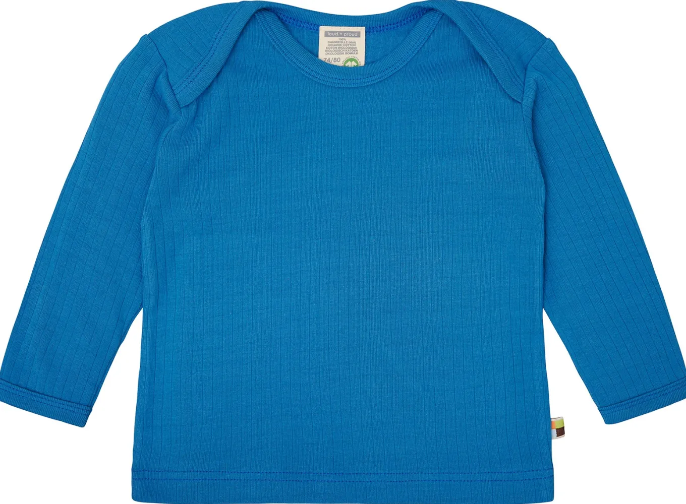 Shirt langarm Uni mit Rippe