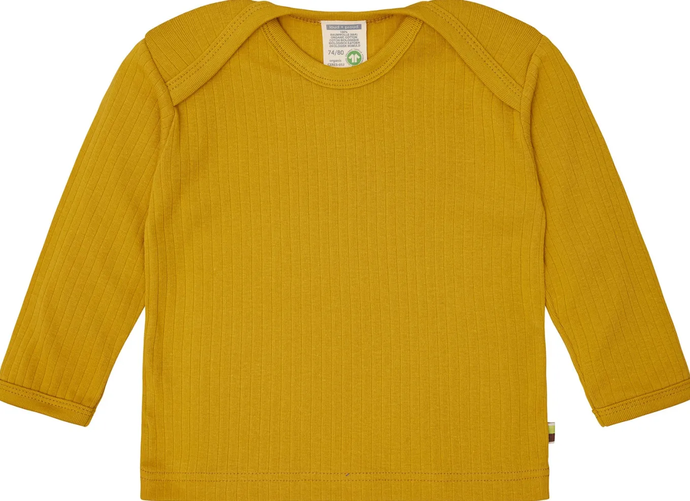Shirt langarm Uni mit Rippe