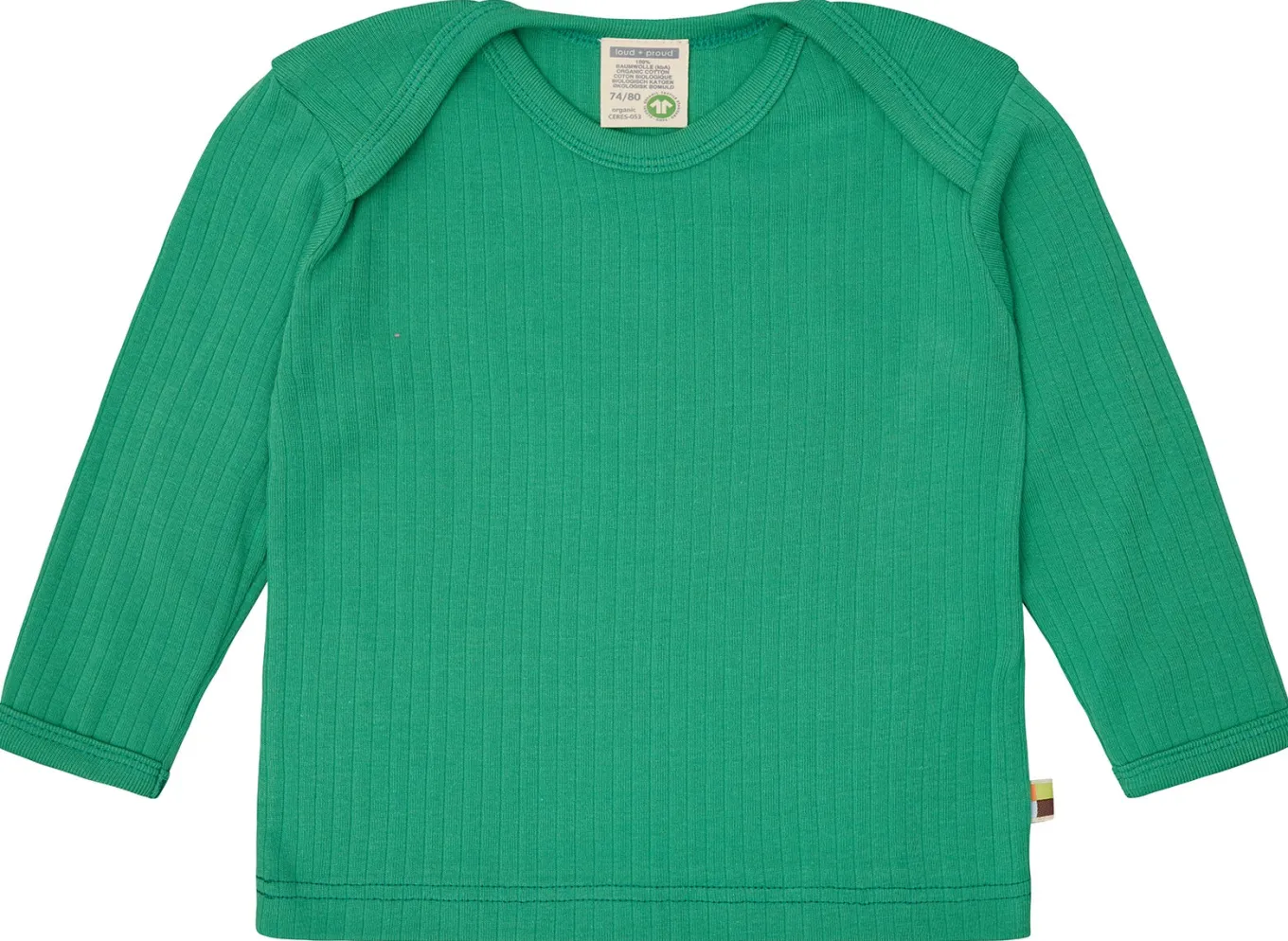 Shirt langarm Uni mit Rippe