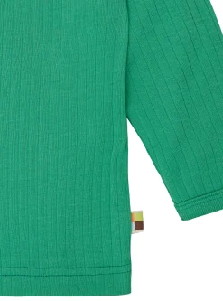 Shirt langarm Uni mit Rippe