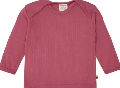 Shirt langarm Uni mit Rippe