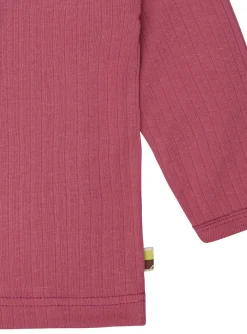 Shirt langarm Uni mit Rippe