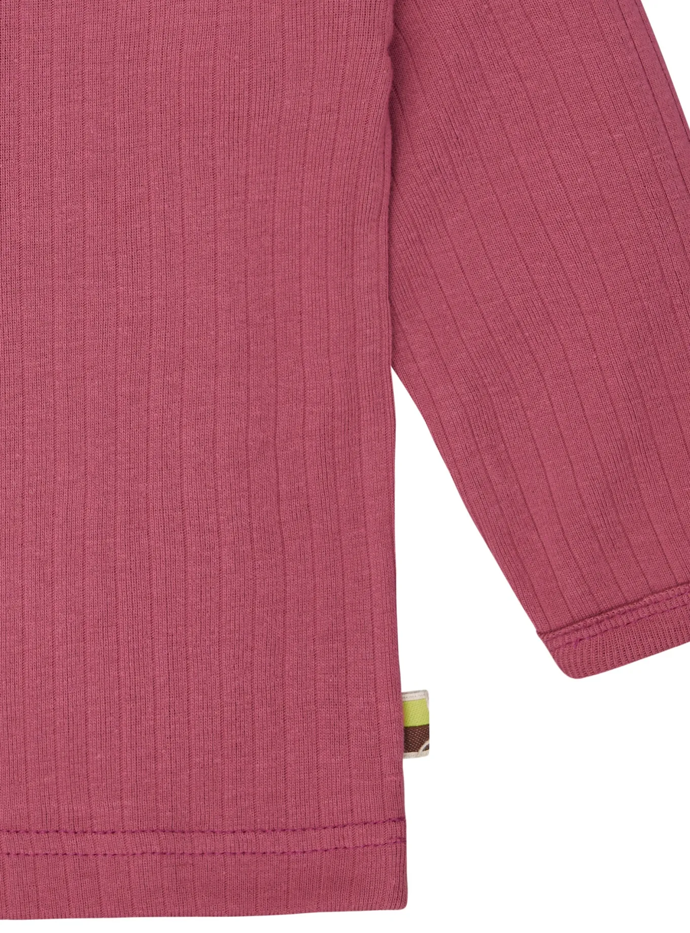 Shirt langarm Uni mit Rippe