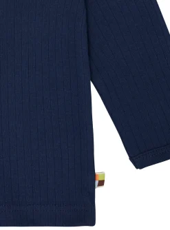 Shirt langarm Uni mit Rippe