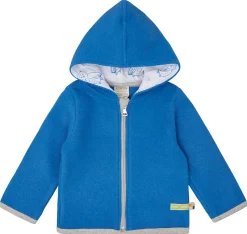 Wollfleece-Jacke mit Kapuze