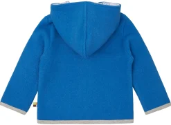 Wollfleece-Jacke mit Kapuze