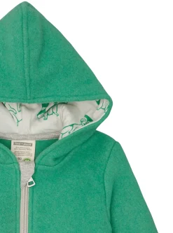 Wollfleece-Jacke mit Kapuze