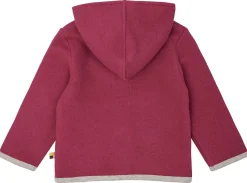 Wollfleece-Jacke mit Kapuze