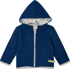 Wollfleece-Jacke mit Kapuze