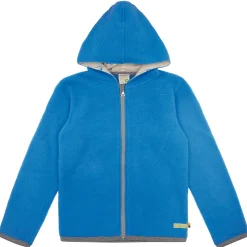 Wollfleece-Jacke mit Kapuze