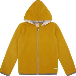 Wollfleece-Jacke mit Kapuze