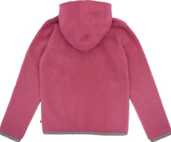 Wollfleece-Jacke mit Kapuze