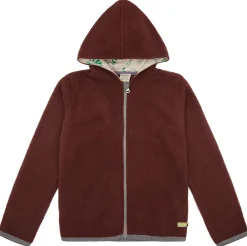 Wollfleece-Jacke mit Kapuze