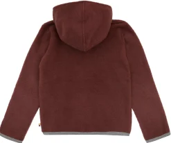 Wollfleece-Jacke mit Kapuze
